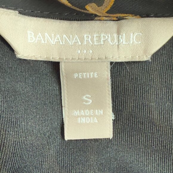 Banana Republic Black Chain Link Print Blouse Size Small - Picture 9 of 9